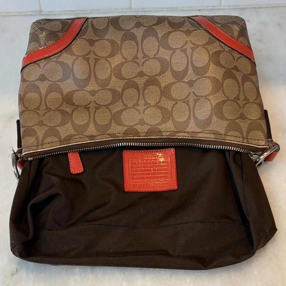 Coach Crossbody Purse Heritage Jacquard Logo Monogram Shoulder Bag Handbag - Picture 14 of 16